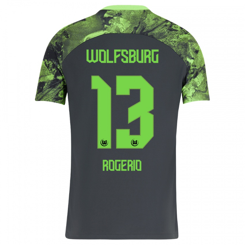 Herren Rogerio #13 Dunkelgrau Auswärtstrikot Trikot 2023/24 T-Shirt Österreich