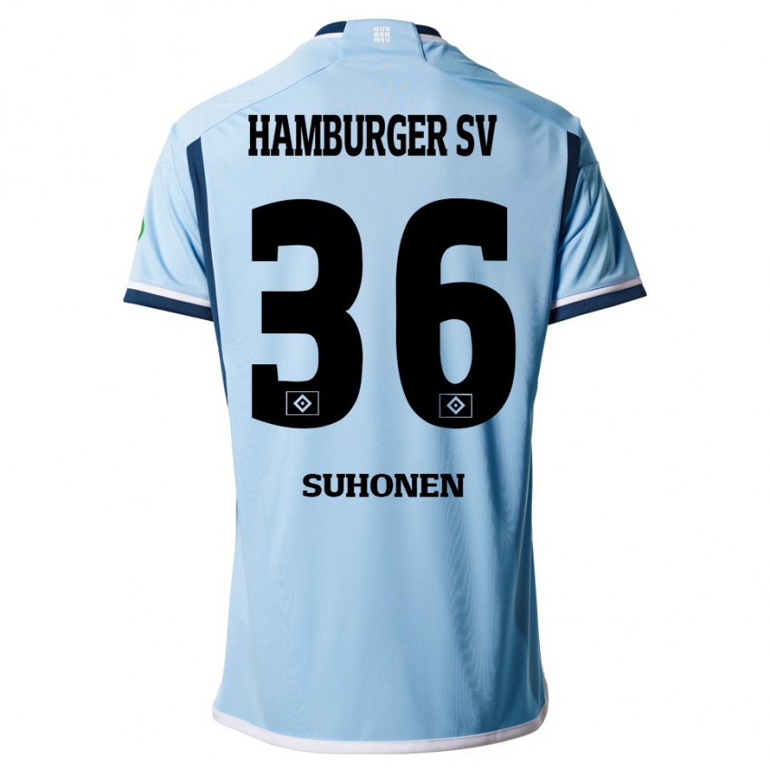 Herren Anssi Suhonen #36 Blau Auswärtstrikot Trikot 2023/24 T-Shirt Österreich