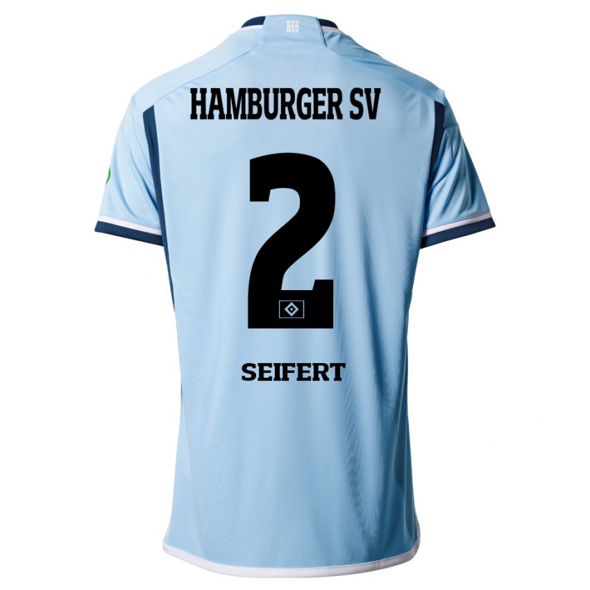 Herren Luis Seifert #2 Blau Auswärtstrikot Trikot 2023/24 T-Shirt Österreich