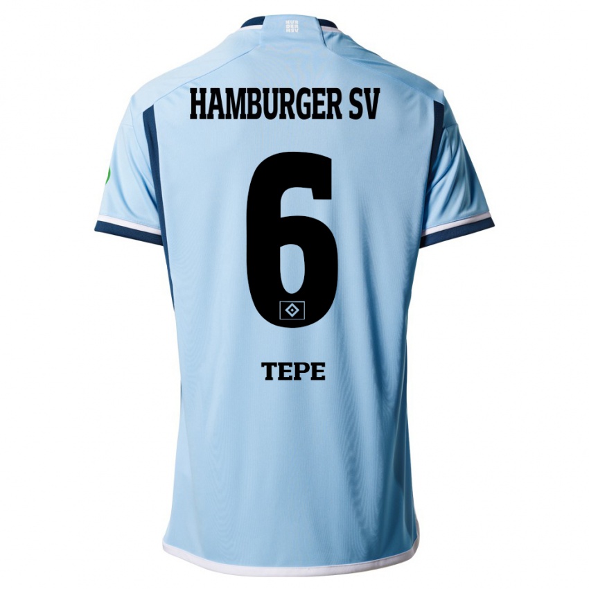 Herren Niklas Tepe #6 Blau Auswärtstrikot Trikot 2023/24 T-Shirt Österreich