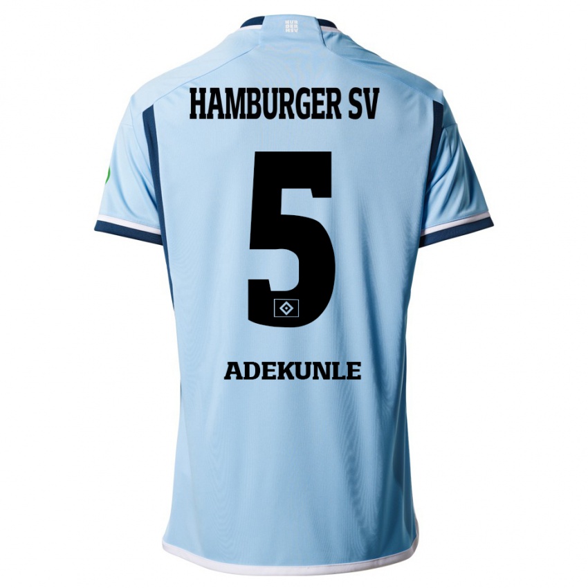Herren Noah Adekunle #5 Blau Auswärtstrikot Trikot 2023/24 T-Shirt Österreich