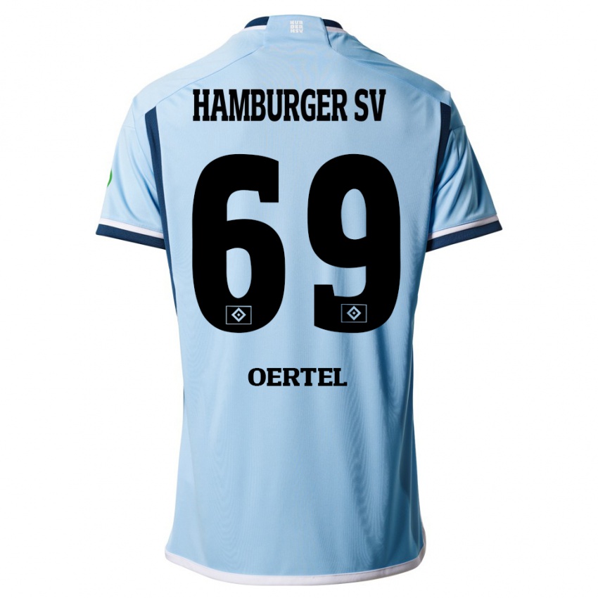 Herren Jan Oertel #69 Blau Auswärtstrikot Trikot 2023/24 T-Shirt Österreich