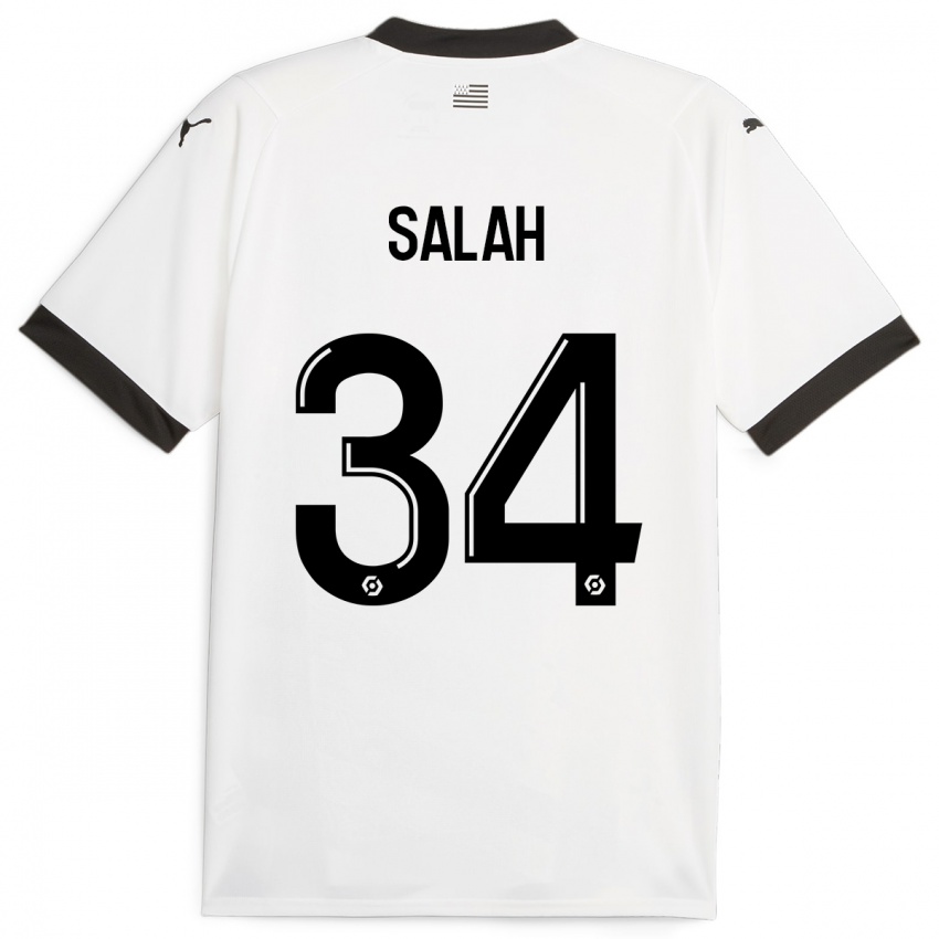 Herren Ibrahim Salah #34 Weiß Auswärtstrikot Trikot 2023/24 T-Shirt Österreich
