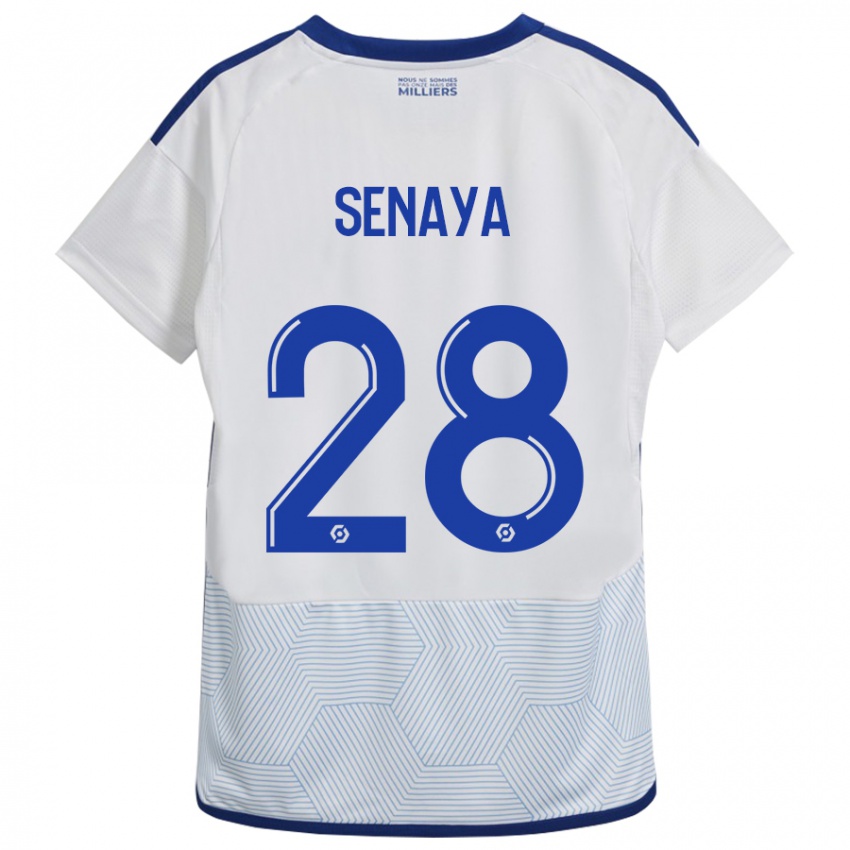 Herren Marvin Senaya #28 Weiß Auswärtstrikot Trikot 2023/24 T-Shirt Österreich