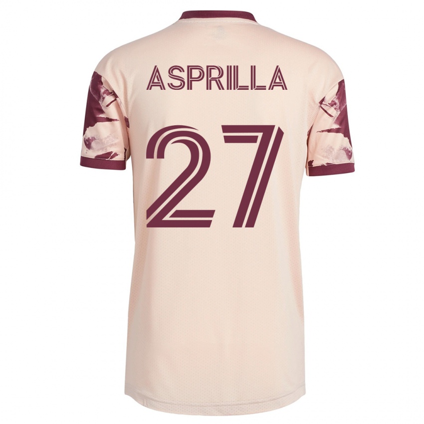 Herren Dairon Asprilla #27 Cremefarben Auswärtstrikot Trikot 2023/24 T-Shirt Österreich
