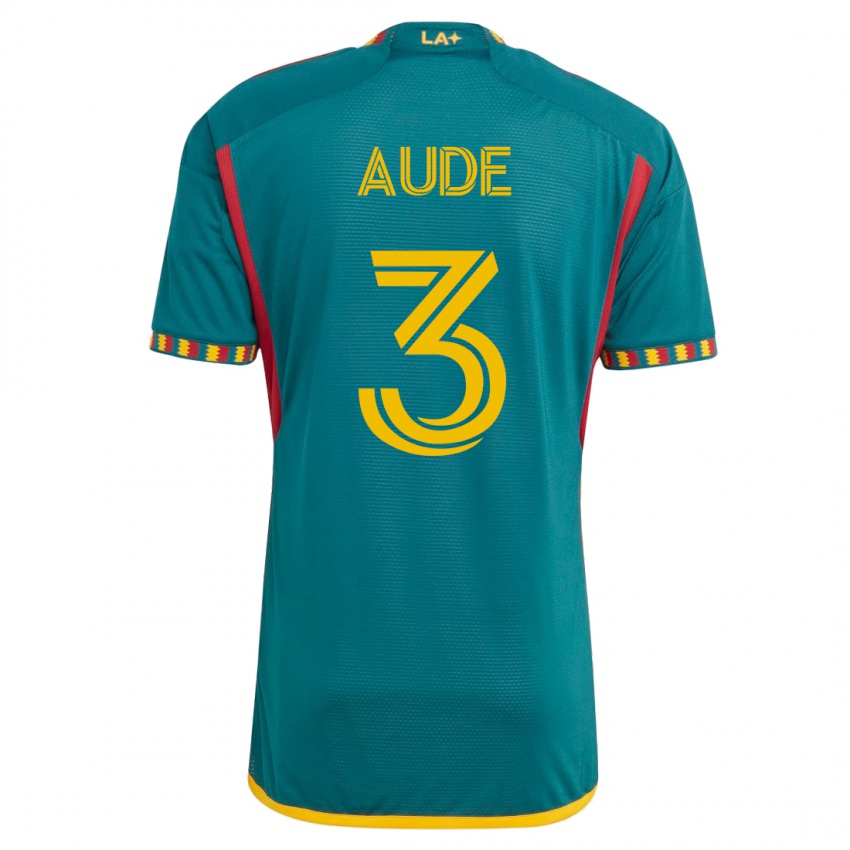 Herren Julián Aude #3 Grün Auswärtstrikot Trikot 2023/24 T-Shirt Österreich