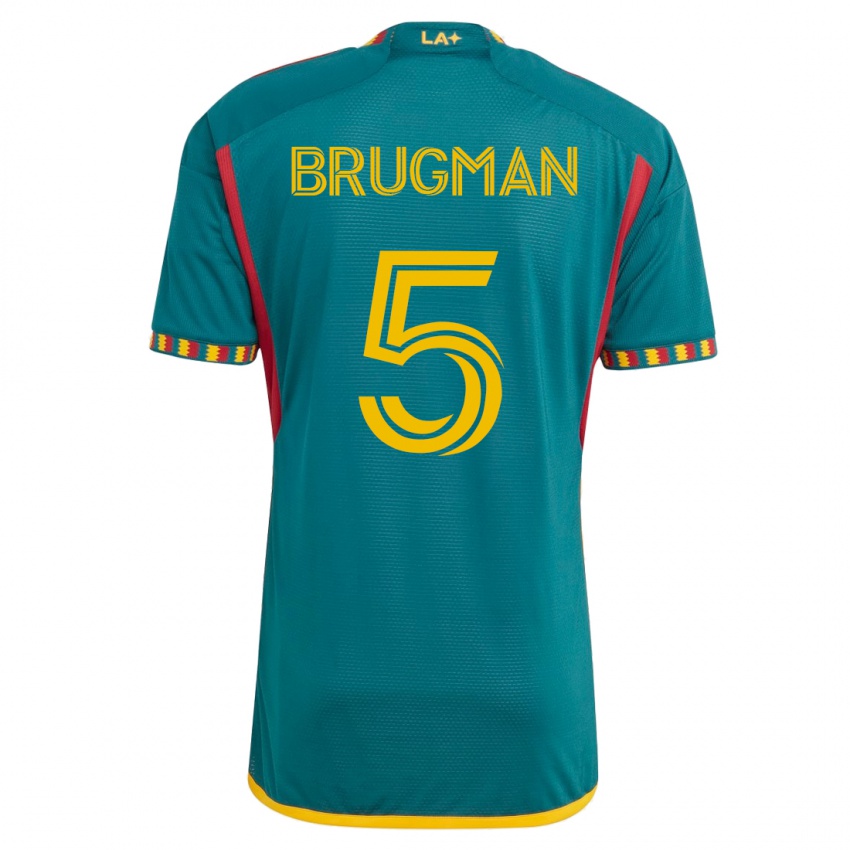 Herren Gastón Brugman #5 Grün Auswärtstrikot Trikot 2023/24 T-Shirt Österreich