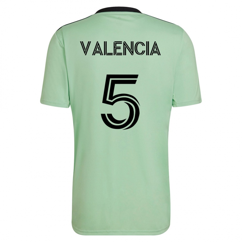 Herren Jhojan Valencia #5 Hellgrün Auswärtstrikot Trikot 2023/24 T-Shirt Österreich