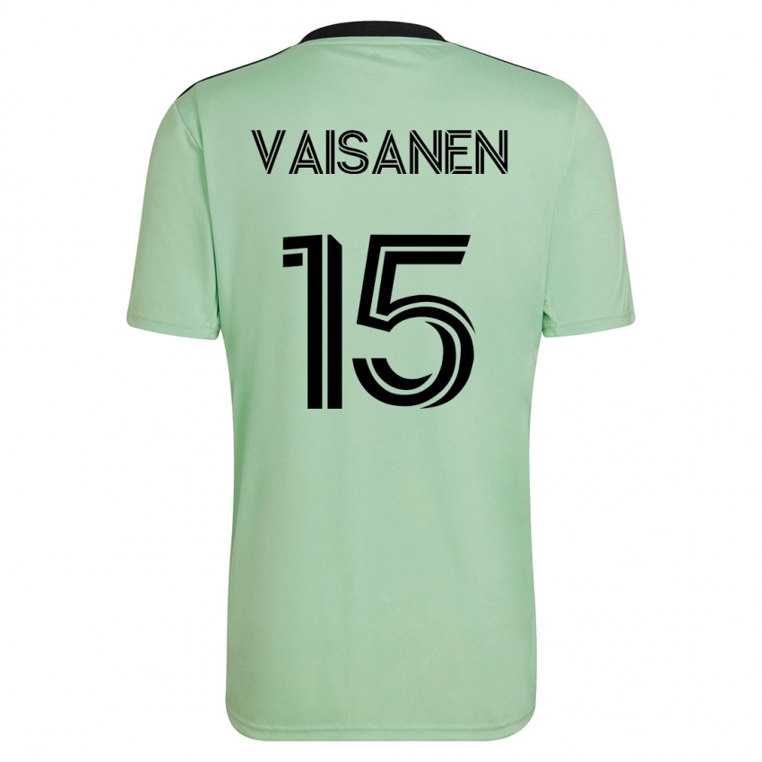 Herren Leo Väisänen #15 Hellgrün Auswärtstrikot Trikot 2023/24 T-Shirt Österreich