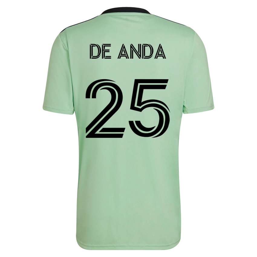 Herren Anthony De Anda #25 Hellgrün Auswärtstrikot Trikot 2023/24 T-Shirt Österreich