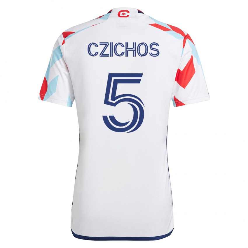 Herren Rafael Czichos #5 Weiß Blau Auswärtstrikot Trikot 2023/24 T-Shirt Österreich