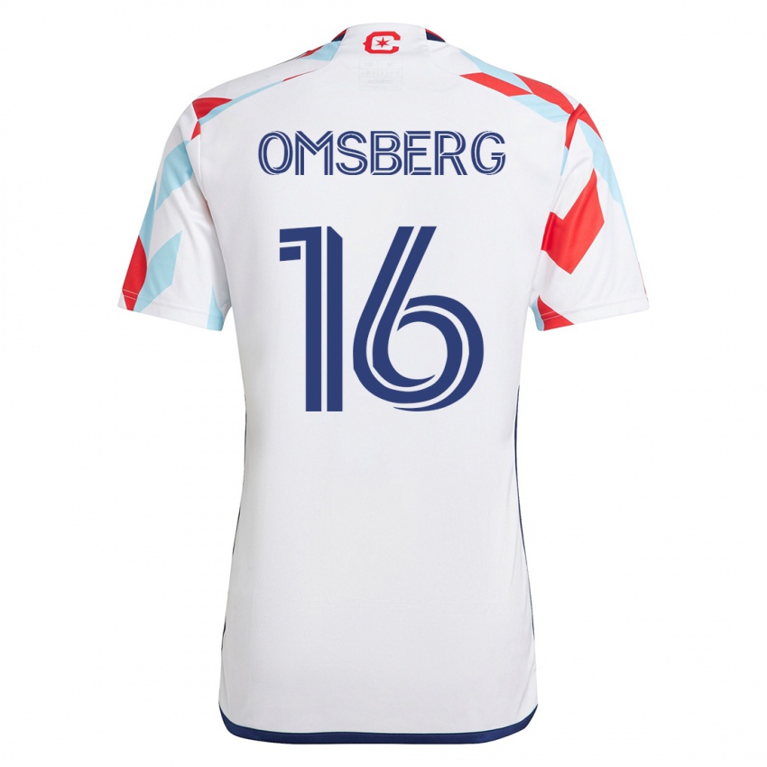 Herren Wyatt Omsberg #16 Weiß Blau Auswärtstrikot Trikot 2023/24 T-Shirt Österreich