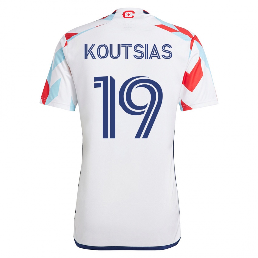 Herren Georgios Koutsias #19 Weiß Blau Auswärtstrikot Trikot 2023/24 T-Shirt Österreich