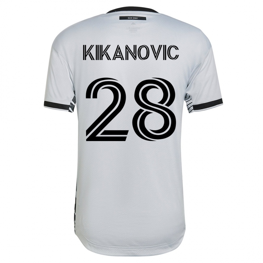 Herren Benjamin Kikanovic #28 Weiß Auswärtstrikot Trikot 2023/24 T-Shirt Österreich
