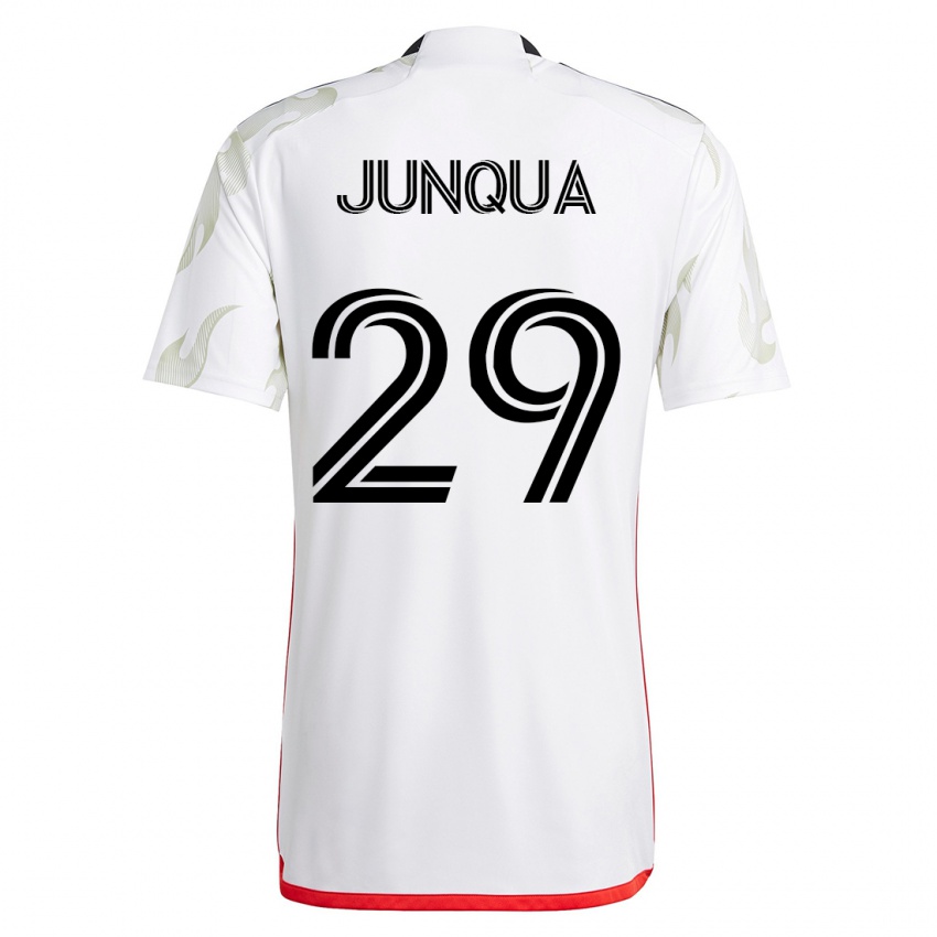 Herren Sam Junqua #29 Weiß Auswärtstrikot Trikot 2023/24 T-Shirt Österreich