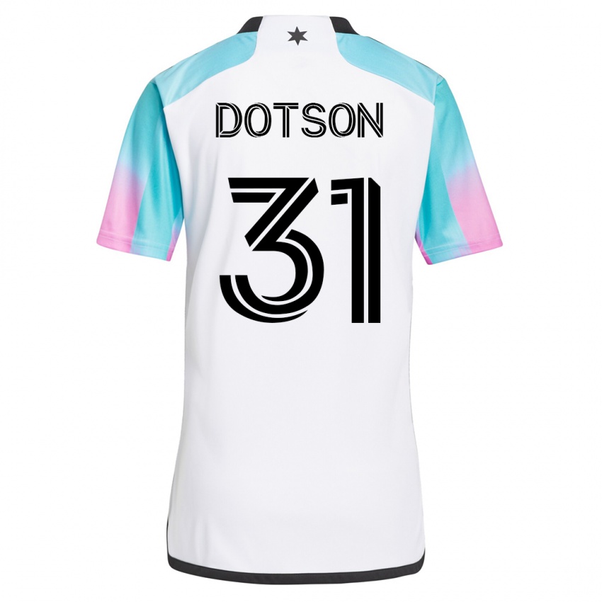 Herren Hassani Dotson #31 Weiß Auswärtstrikot Trikot 2023/24 T-Shirt Österreich