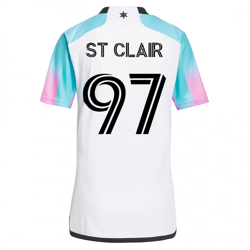 Herren Dayne St. Clair #97 Weiß Auswärtstrikot Trikot 2023/24 T-Shirt Österreich