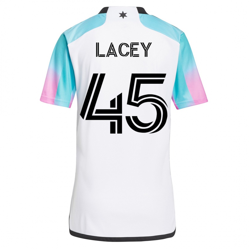 Herren Kameron Lacey #45 Weiß Auswärtstrikot Trikot 2023/24 T-Shirt Österreich