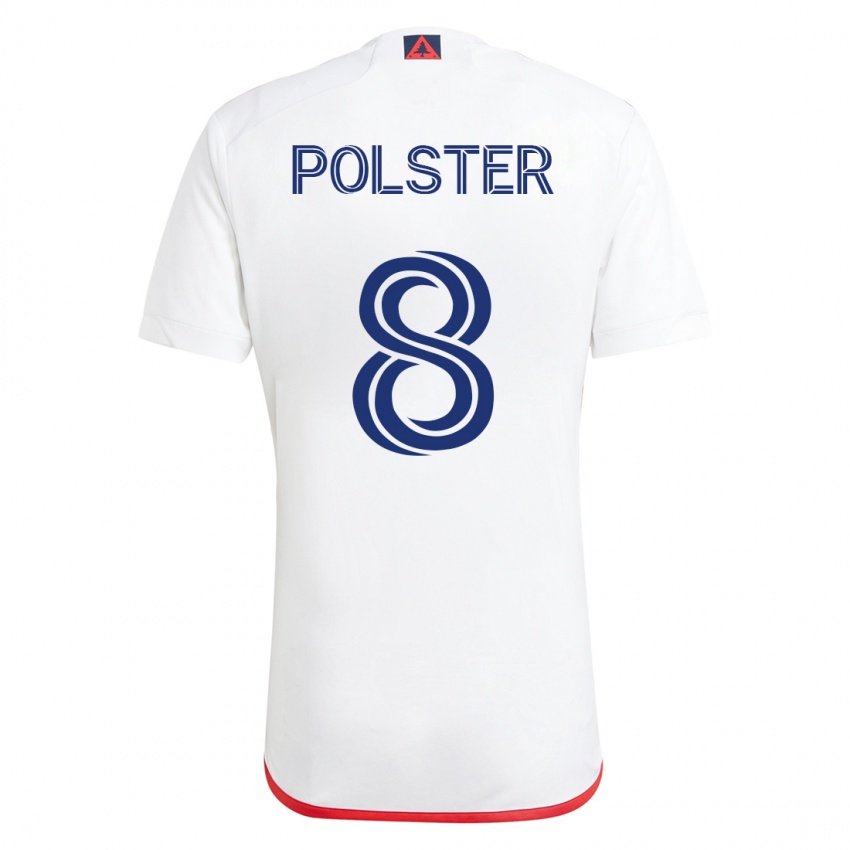 Herren Matt Polster #8 Weiß Rot Auswärtstrikot Trikot 2023/24 T-Shirt Österreich