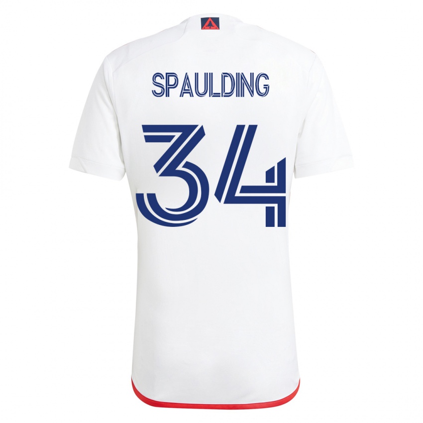 Herren Ryan Spaulding #34 Weiß Rot Auswärtstrikot Trikot 2023/24 T-Shirt Österreich