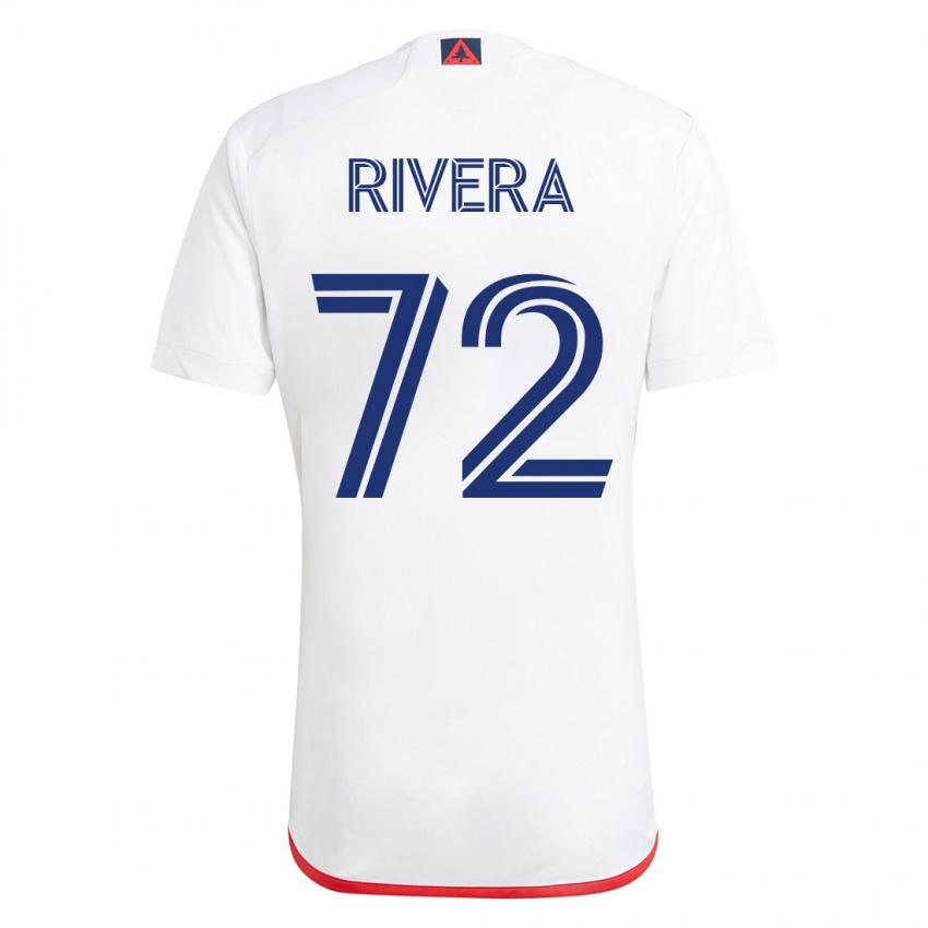 Herren Damián Rivera #72 Weiß Rot Auswärtstrikot Trikot 2023/24 T-Shirt Österreich