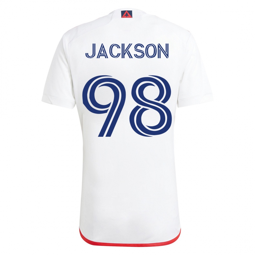 Herren Jacob Jackson #98 Weiß Rot Auswärtstrikot Trikot 2023/24 T-Shirt Österreich