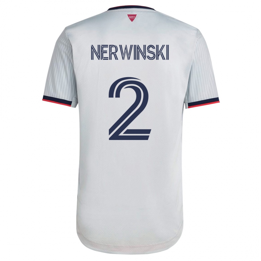 Herren Jake Nerwinski #2 Weiß Auswärtstrikot Trikot 2023/24 T-Shirt Österreich