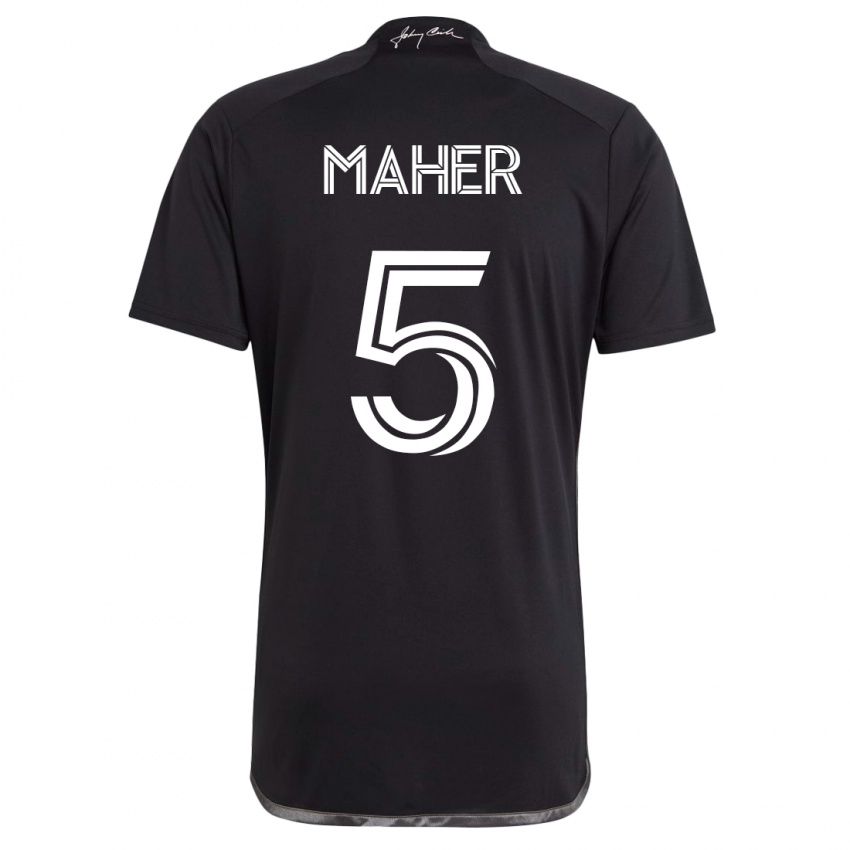 Herren Jack Maher #5 Schwarz Auswärtstrikot Trikot 2023/24 T-Shirt Österreich