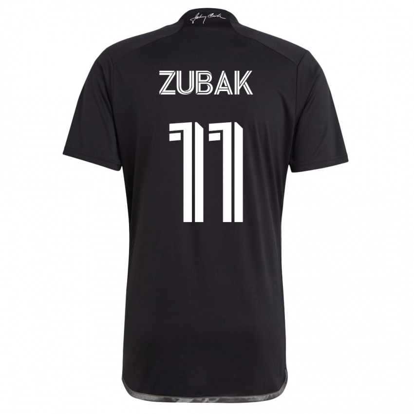 Herren Ethan Zubak #11 Schwarz Auswärtstrikot Trikot 2023/24 T-Shirt Österreich