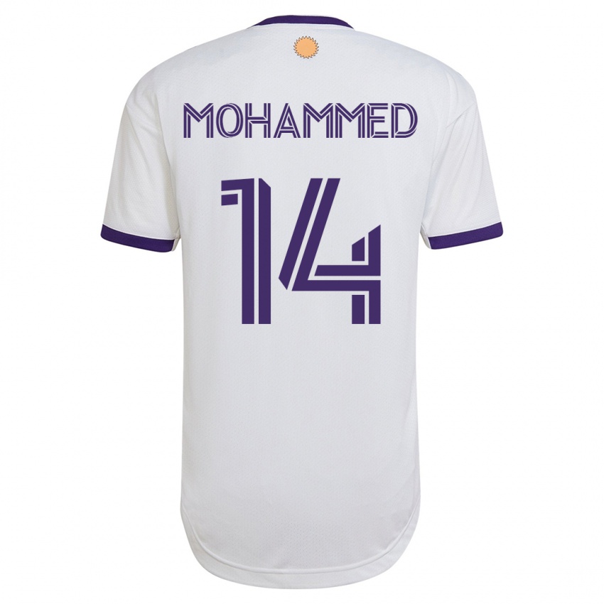 Herren Shak Mohammed #14 Weiß Auswärtstrikot Trikot 2023/24 T-Shirt Österreich