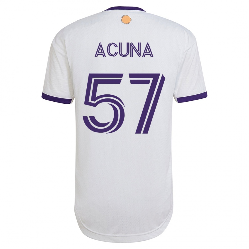 Herren Cristofer Acuña #57 Weiß Auswärtstrikot Trikot 2023/24 T-Shirt Österreich