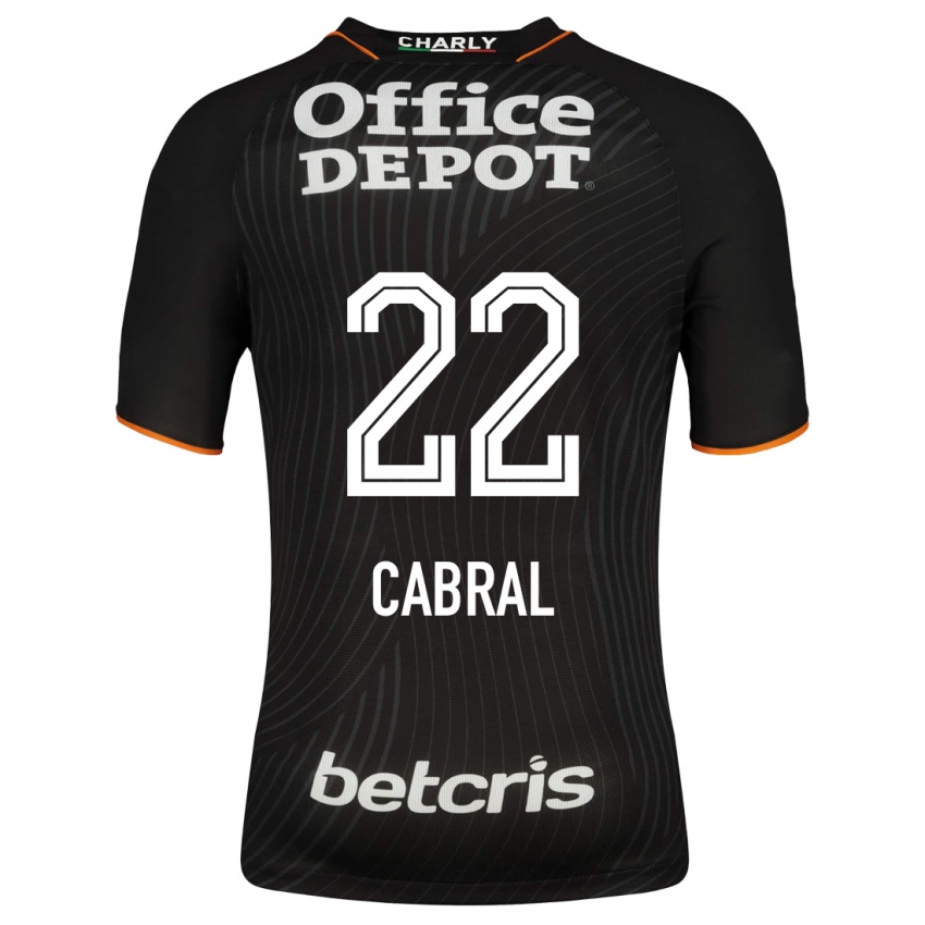 Herren Gustavo Cabral #22 Schwarz Auswärtstrikot Trikot 2023/24 T-Shirt Österreich