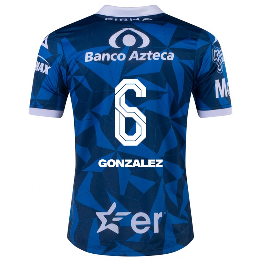 Herren Pablo González #6 Blau Auswärtstrikot Trikot 2023/24 T-Shirt Österreich