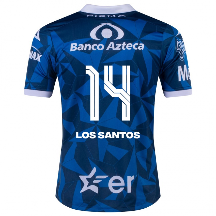 Herren Lucas De Los Santos #14 Blau Auswärtstrikot Trikot 2023/24 T-Shirt Österreich