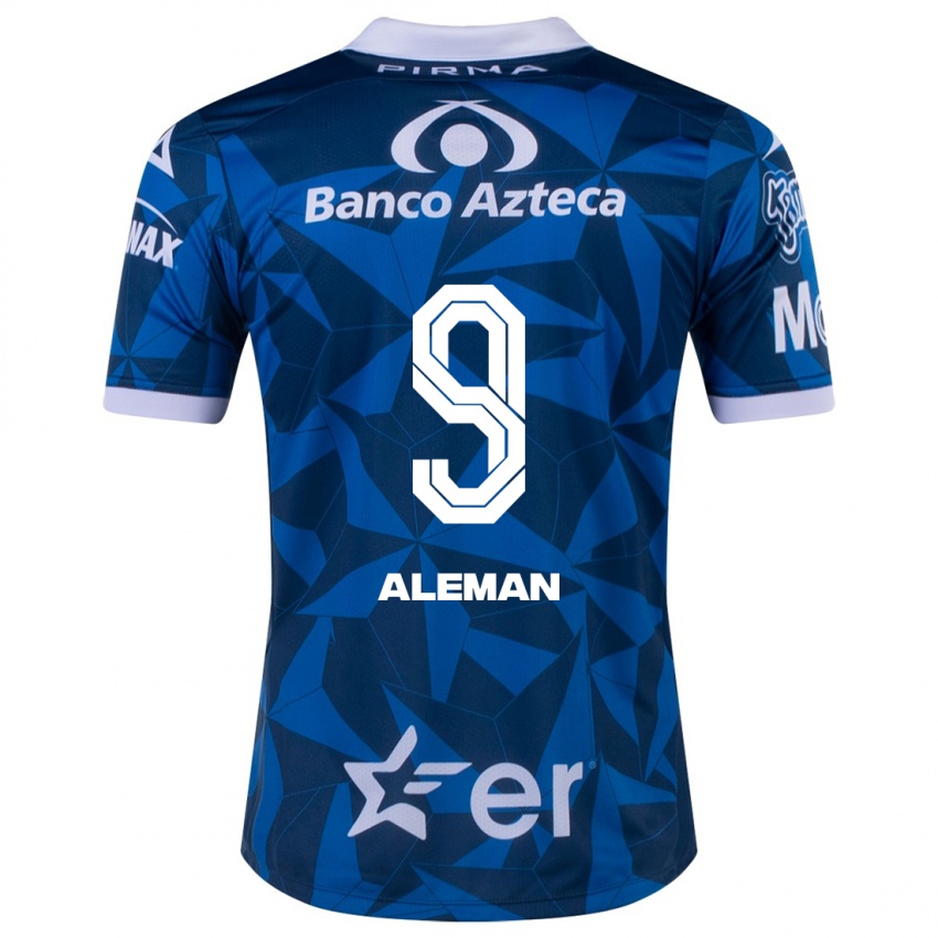 Herren Nelly Alemán #9 Blau Auswärtstrikot Trikot 2023/24 T-Shirt Österreich