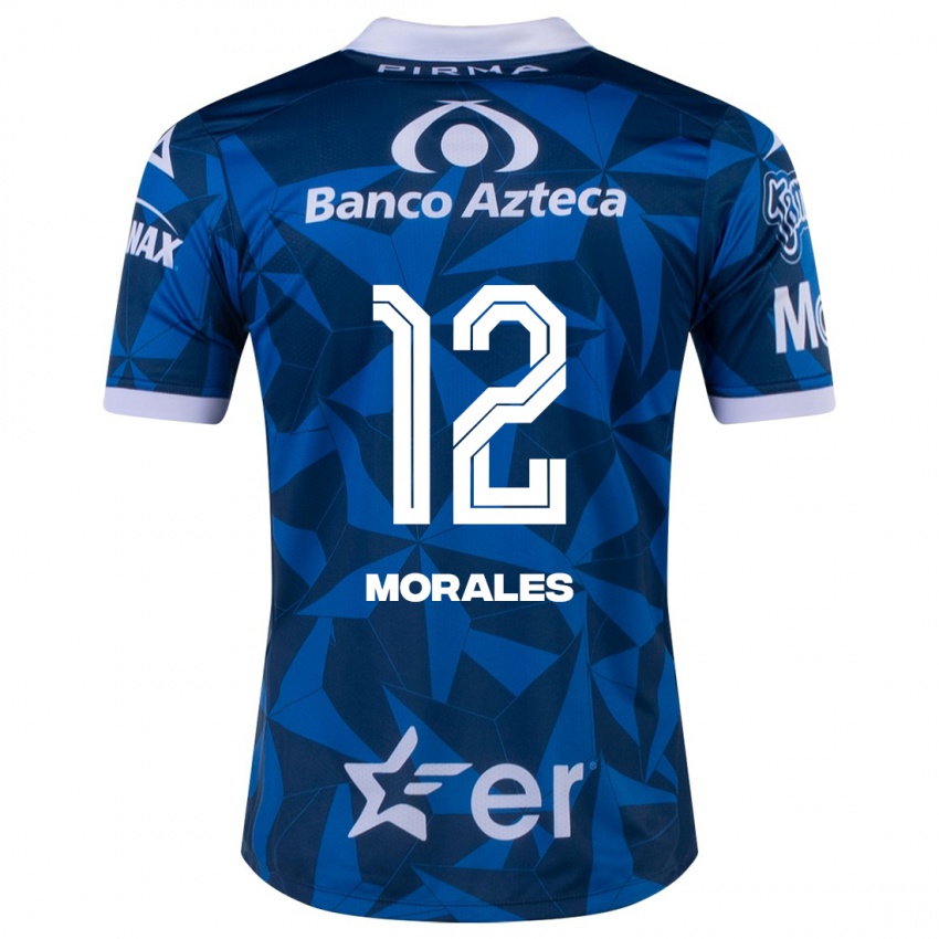 Herren Karla Morales #12 Blau Auswärtstrikot Trikot 2023/24 T-Shirt Österreich