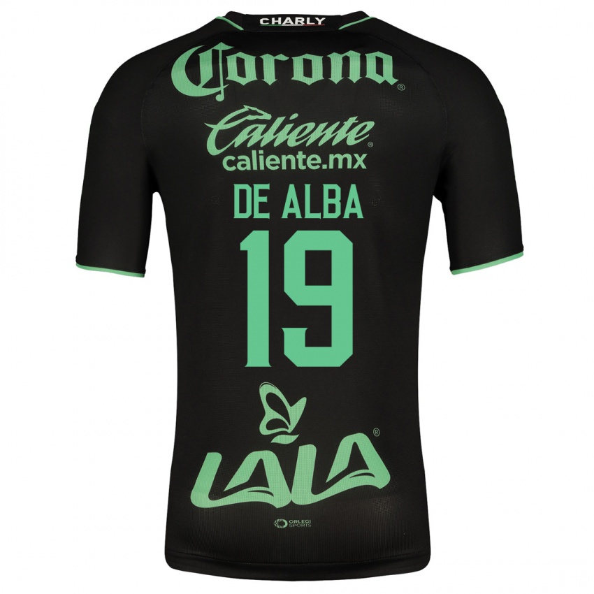 Herren Luisa De Alba #19 Schwarz Auswärtstrikot Trikot 2023/24 T-Shirt Österreich