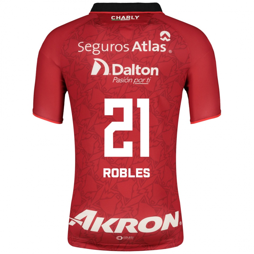 Herren Carlos Robles #21 Rot Auswärtstrikot Trikot 2023/24 T-Shirt Österreich