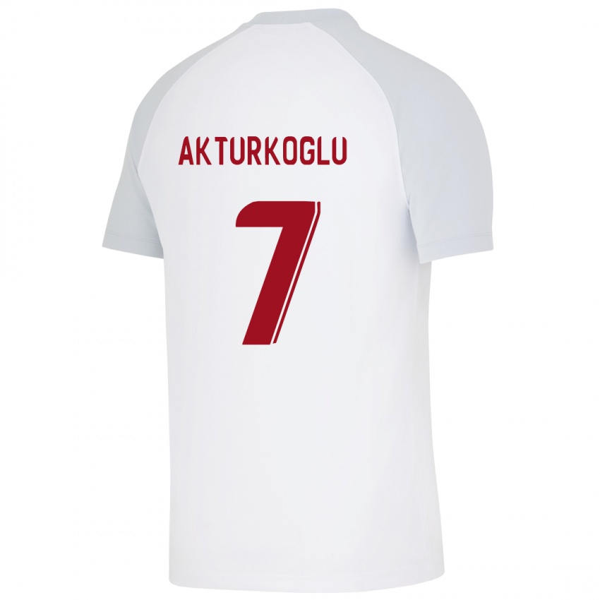 Herren Kerem Aktürkoğlu #7 Weiß Auswärtstrikot Trikot 2023/24 T-Shirt Österreich