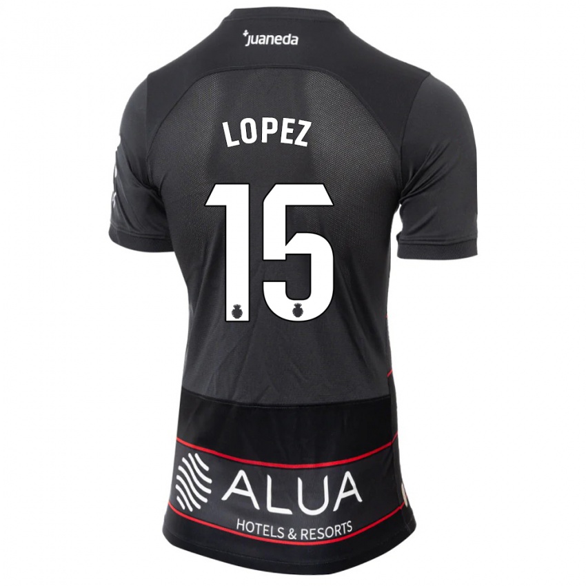 Herren Marc López #15 Schwarz Auswärtstrikot Trikot 2023/24 T-Shirt Österreich