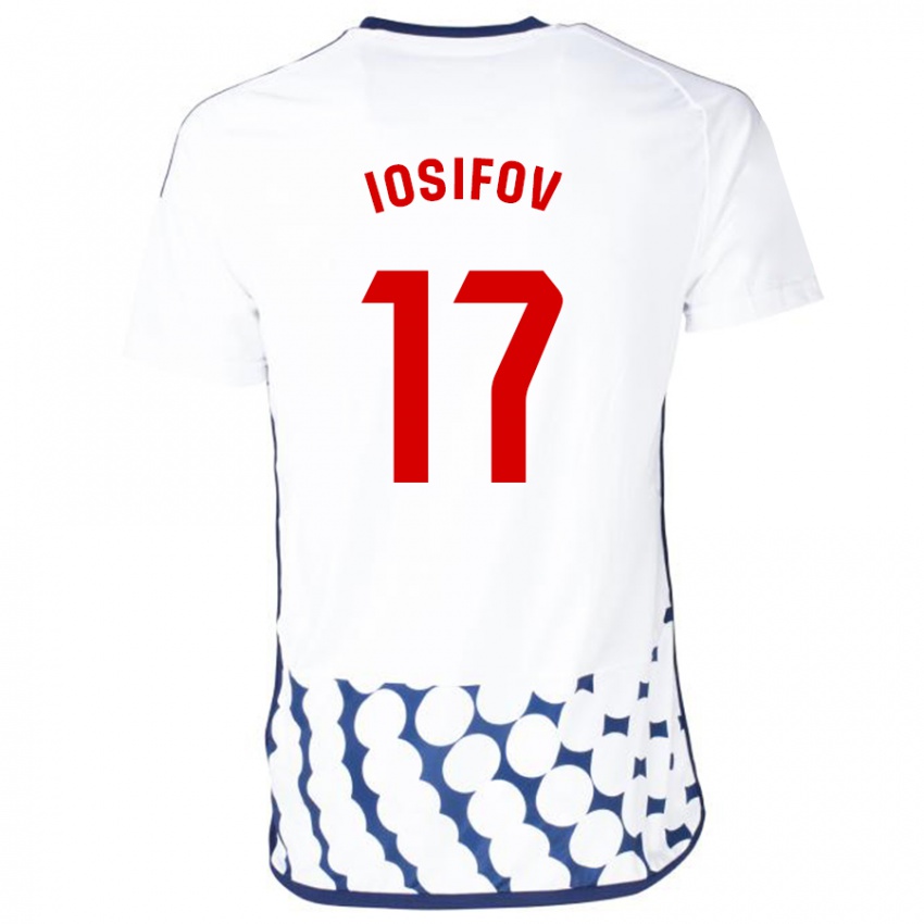 Herren Nikita Iosifov #17 Weiß Auswärtstrikot Trikot 2023/24 T-Shirt Österreich