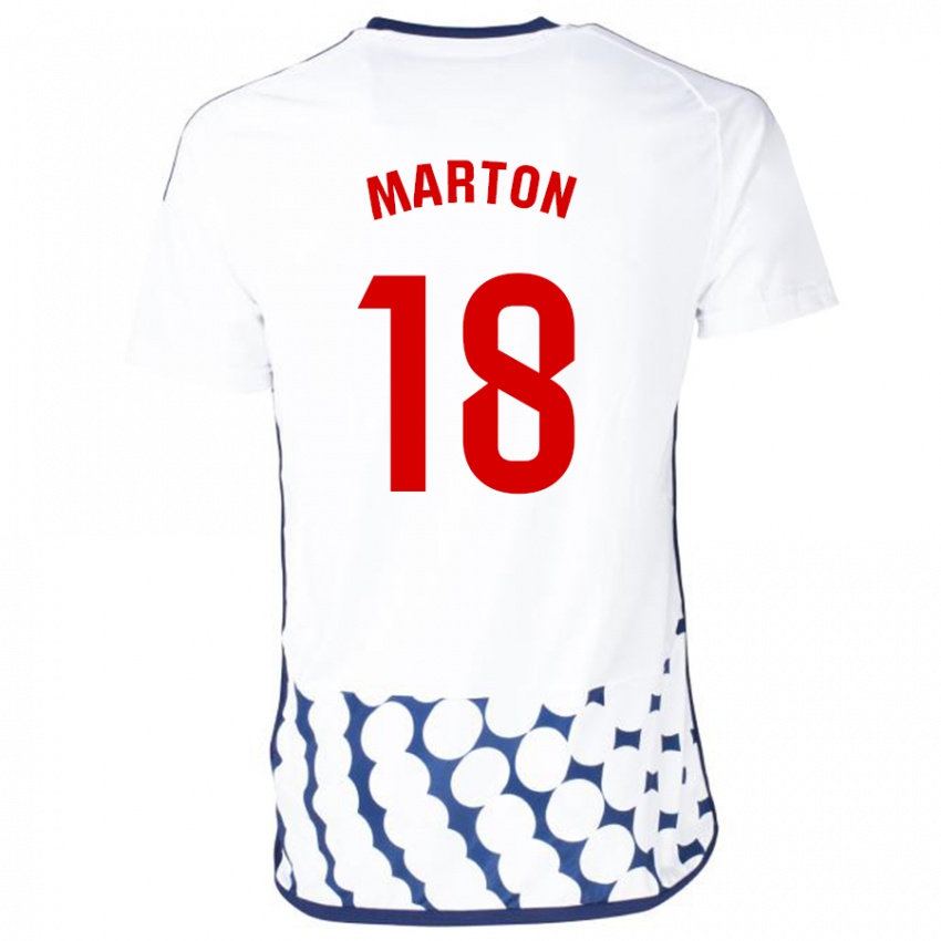 Herren Javier Marton #18 Weiß Auswärtstrikot Trikot 2023/24 T-Shirt Österreich