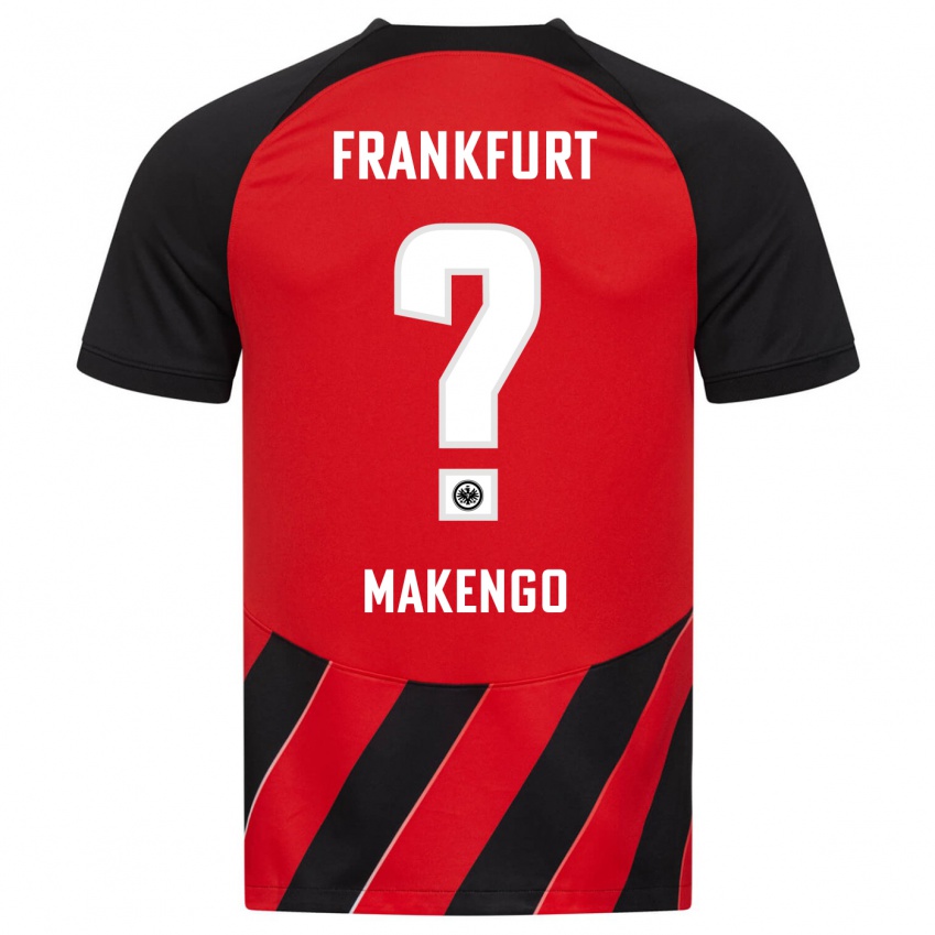 Damen Richard Makengo #0 Rot Schwarz Heimtrikot Trikot 2023/24 T-Shirt Österreich