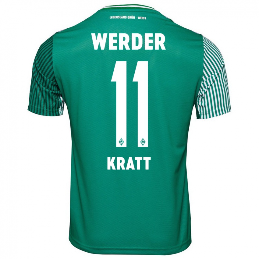 Damen Ronan Kratt #11 Grün Heimtrikot Trikot 2023/24 T-Shirt Österreich
