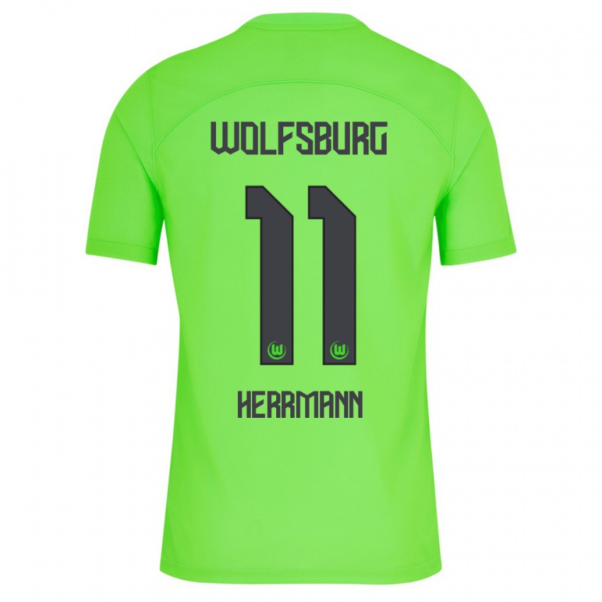 Damen Max Herrmann #11 Grün Heimtrikot Trikot 2023/24 T-Shirt Österreich