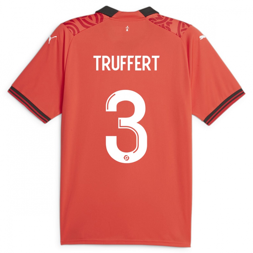 Damen Adrien Truffert #3 Rot Heimtrikot Trikot 2023/24 T-Shirt Österreich