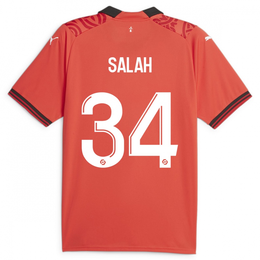 Damen Ibrahim Salah #34 Rot Heimtrikot Trikot 2023/24 T-Shirt Österreich