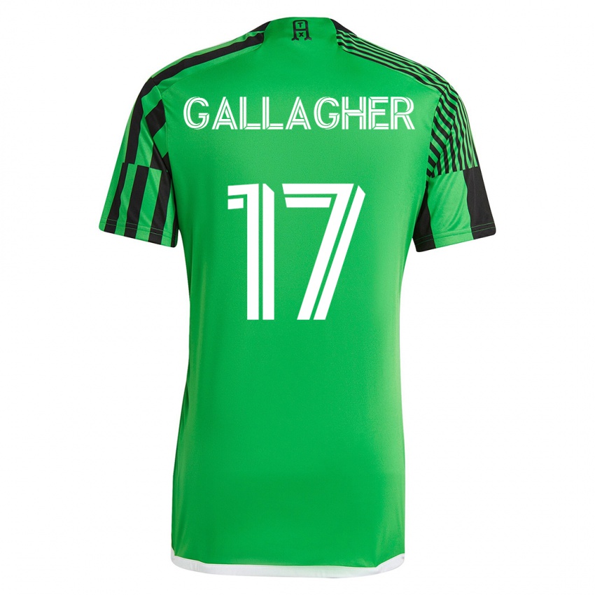 Damen Jon Gallagher #17 Grün Schwarz Heimtrikot Trikot 2023/24 T-Shirt Österreich