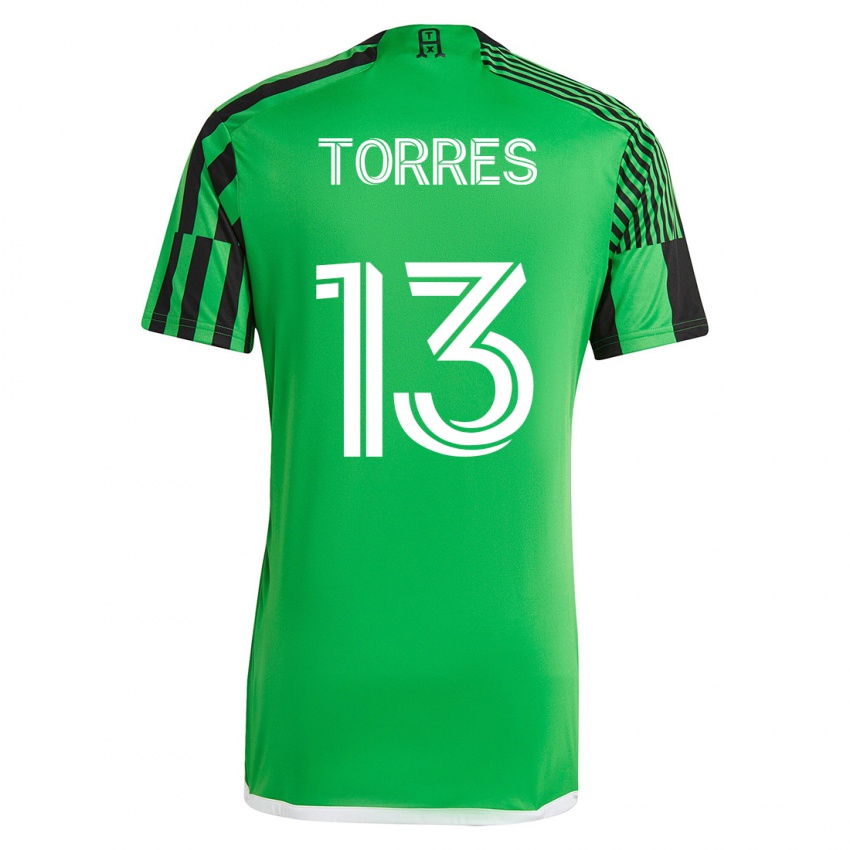 Damen Leo Torres #13 Grün Schwarz Heimtrikot Trikot 2023/24 T-Shirt Österreich