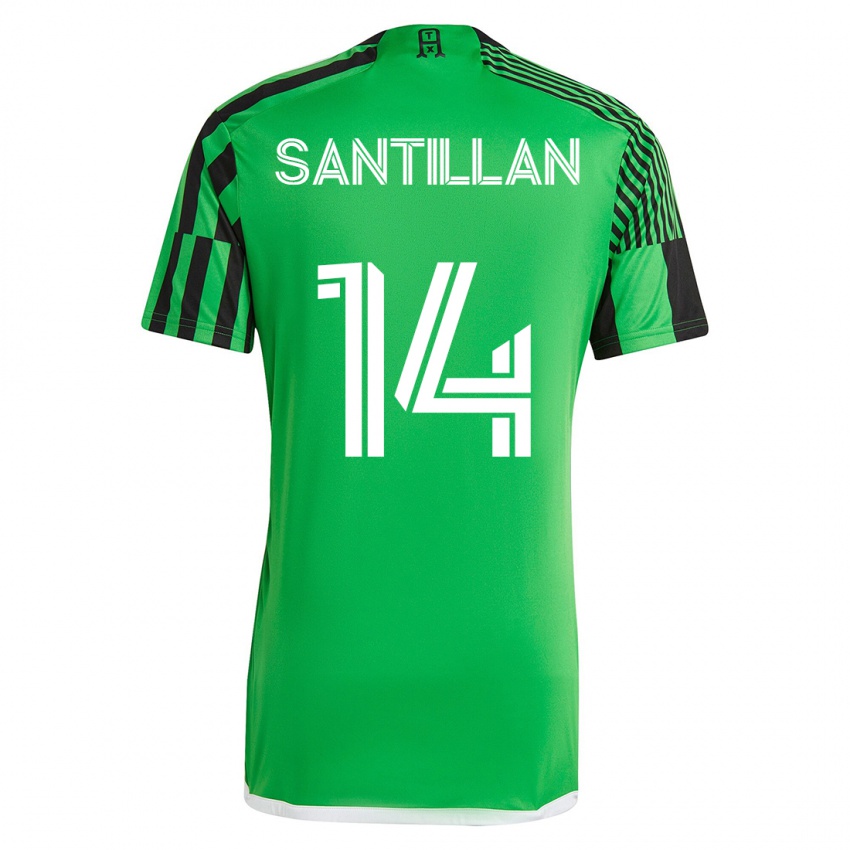 Damen Jonathan Santillan #14 Grün Schwarz Heimtrikot Trikot 2023/24 T-Shirt Österreich